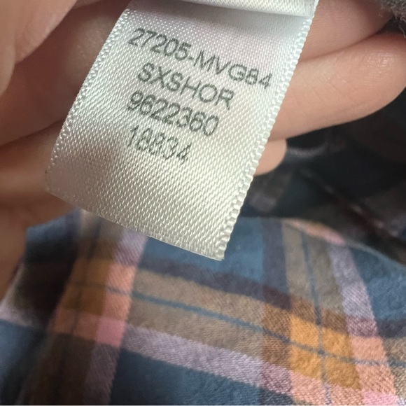 Bonobos Shirt Mens Small Short Blue Check Flannel Casual Button Up Long Sleeve - Picture 8 of 9